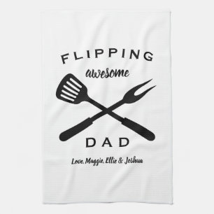 Linge De Cuisine Flime papa génial Cadeau papa Hommes Nom perso