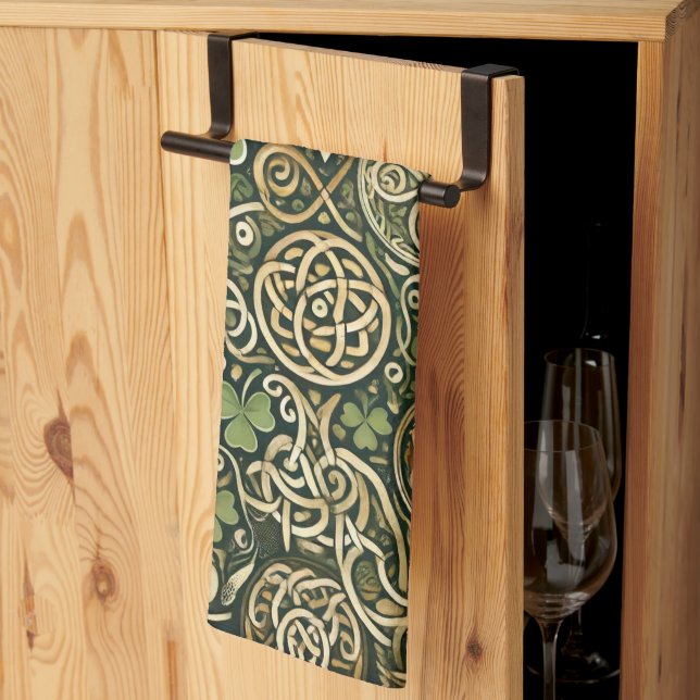 Linge De Cuisine Floraison Celtique (Pliage en tiers)