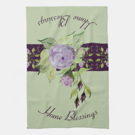 Linge De Cuisine Floral Rose violet