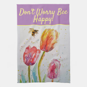 Linge De Cuisine Floral Rouge rose Tulip Ne vous inquiétez pas Abee