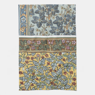 Linge De Cuisine Floral vintage Art Nouveau Fleurs de Géranium Sauv