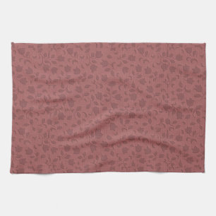 Linge De Cuisine Flore de corail profond