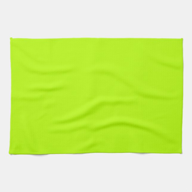 Linge De Cuisine Fluorescent Lime Vert Néon Jaune Personnalisé (Horizontal)