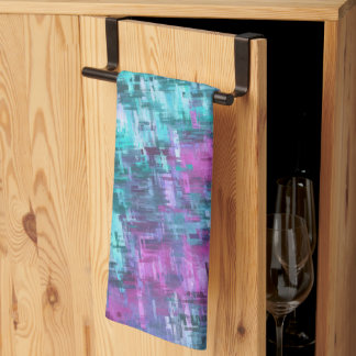 Linge De Cuisine flux numérique digihatch - sarcelle et violet :