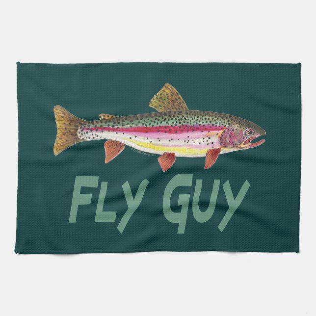 Linge De Cuisine Fly Fly de truite arc-en-ciel (Horizontal)
