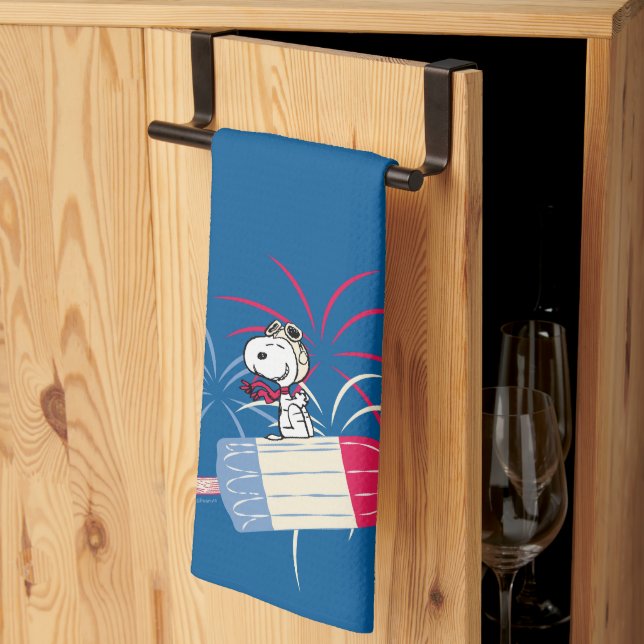 Linge De Cuisine Flying Ace Snoopy on Ice Pop (Pliage en tiers)