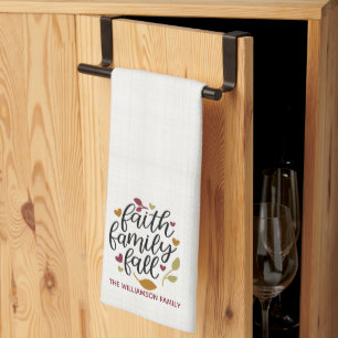 Linge De Cuisine Foi personnalisée Famille Décor d'automne