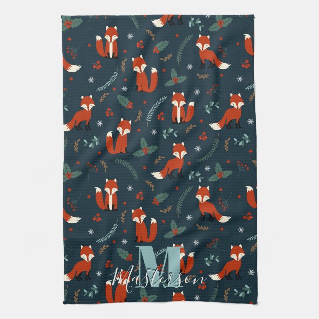 Linge De Cuisine Folly Fox Cuties personnalisée (Vertical)