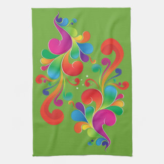 Linge De Cuisine Fontaine de couleur, Super les années 70 multicolo