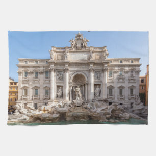 Linge De Cuisine Fontaine de Trevi tôt le matin - Rome, Italie