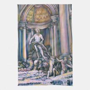 Linge De Cuisine Fontana Di Trevi, Roma, Italie