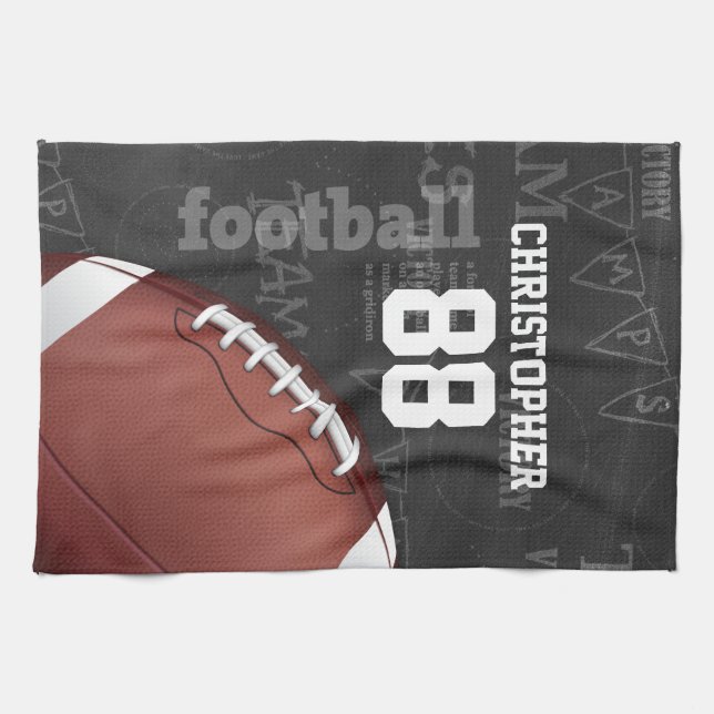 Linge De Cuisine Football américain Personalized Chalkboard (Horizontal)