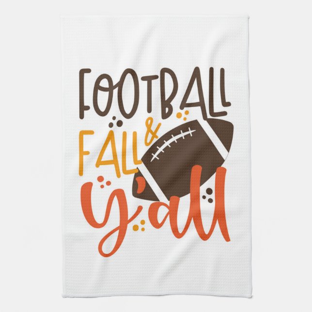 Linge De Cuisine Football Fall & Y'all (Vertical)