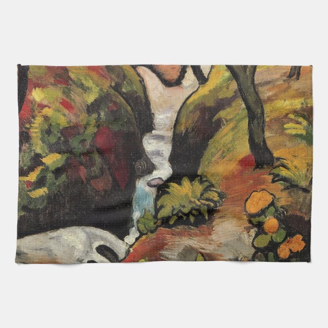 Linge De Cuisine Forest Brook par August Macke Expressionnisme Vint (Horizontal)