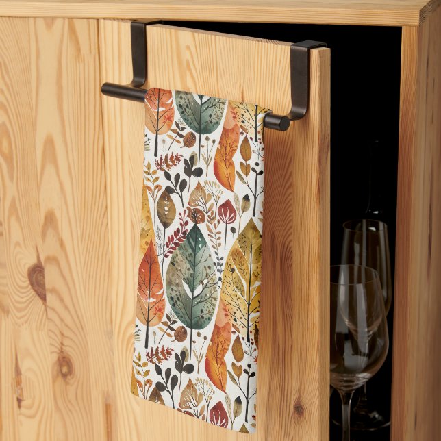 Linge De Cuisine Forêt automnale du milieu du siècle (Pliage en tiers)