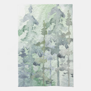 Linge De Cuisine Forêt d'aquarelle, nature, nature sauvage, cuisine