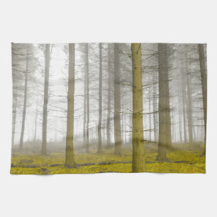 Linge De Cuisine Forêt d'imaginaires avec brouillard et feuillage j