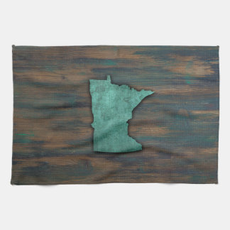 Linge De Cuisine Forme de Minnesota Turquoise Russe