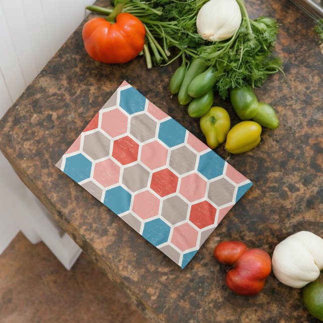 Linge De Cuisine Formes Hexagones géométriques (Kitchen Towel)
