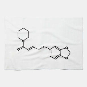 Linge De Cuisine Formule chimique moléculaire de poivre noir Piperi