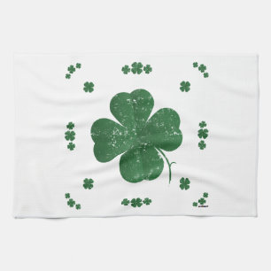 Linge De Cuisine Four Leaf Clovers - style vintage
