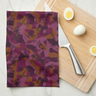 Linge De Cuisine Framboise, mûre, marron et camouflage noix de musc