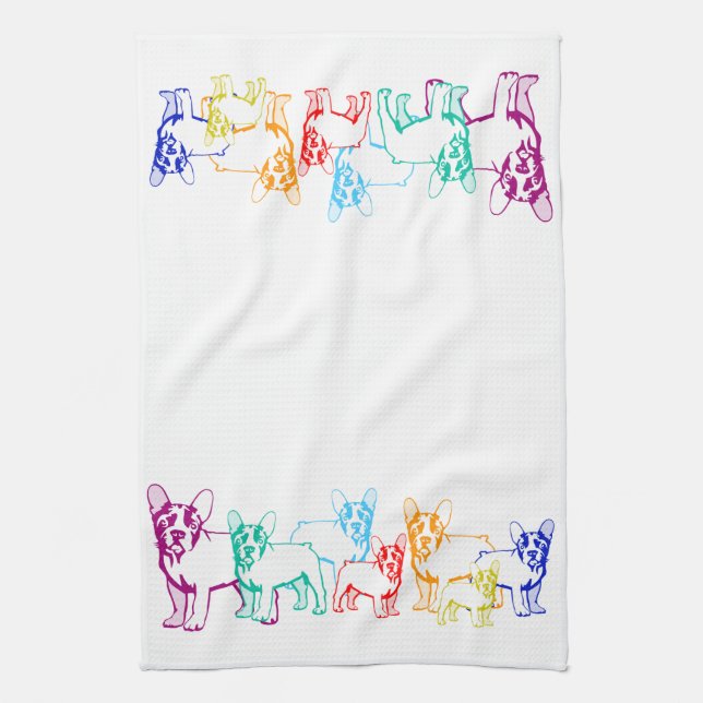 Linge De Cuisine Französische Bulldogge Handtuch (Vertical)