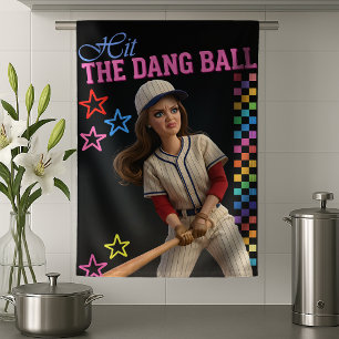 Linge De Cuisine Frappe donc cette balle drôle visage de poupée de 