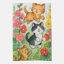 Frolicking Country Chats in Flower Garden