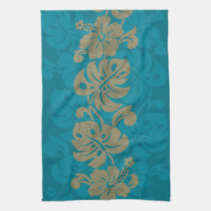 Linge De Cuisine Frontière de Kalakaua Hawaiian Hibiscus KL303