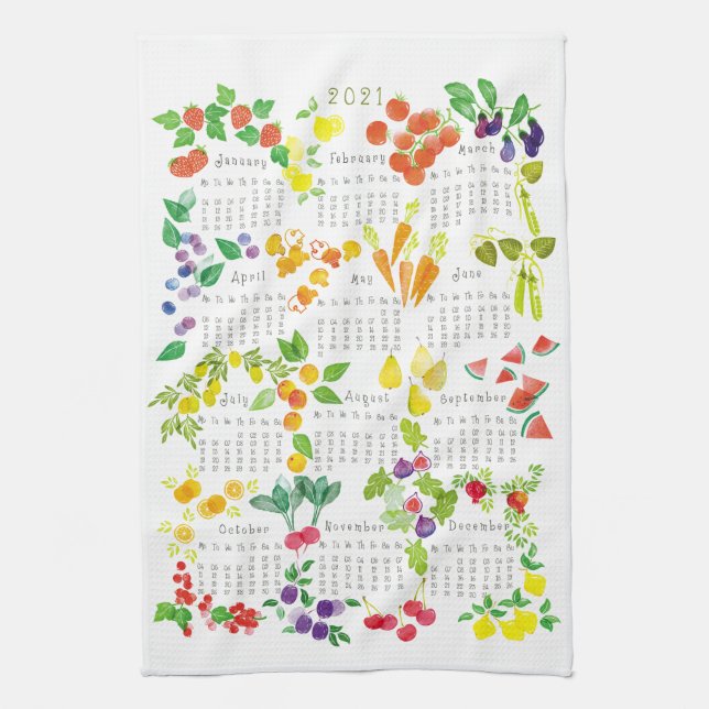 Linge De Cuisine Fruits et Veggies (Vertical)