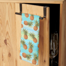 Fun Ananas Fruit Motif Aquarelle Art Stripes