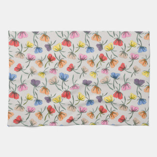 Linge De Cuisine Fun Colorful Floral Design on Cotton