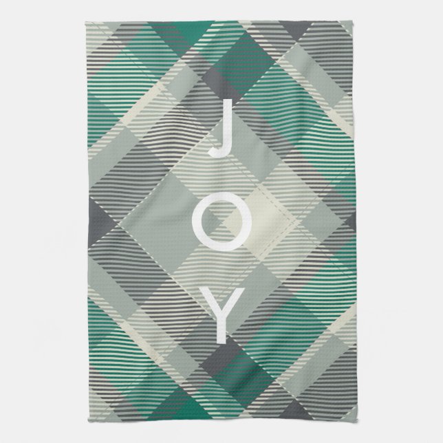 Linge De Cuisine Fun moderne En vichy Plaid Joyeux Noël (Vertical)