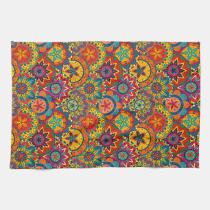 Linge De Cuisine Funky Retro couleur Motif Mandala