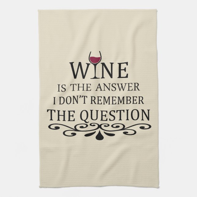 Linge De Cuisine Funny cite le célèbre slogan de buveur de vin (Vertical)