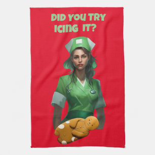 Linge De Cuisine Funny Nurse Icing It Thunder_Cove