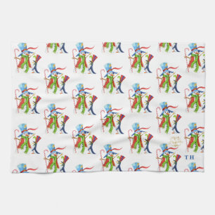 Linge De Cuisine Funny Snowman Penguin Gold Parties scintillant Joy