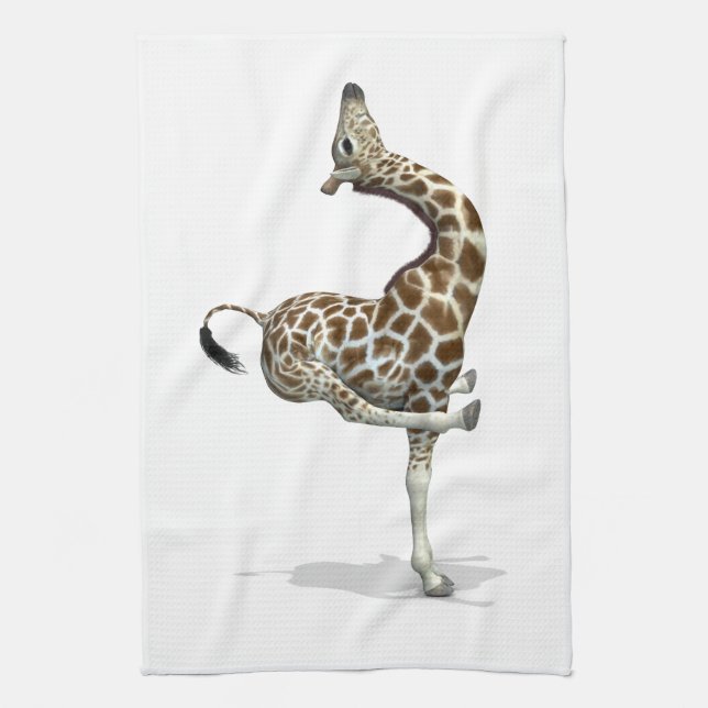 Linge De Cuisine Funny Sporty Giraffe (Vertical)