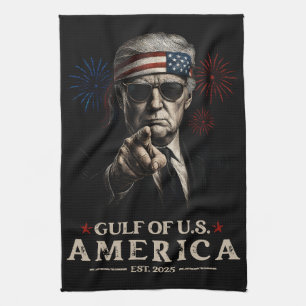 Linge De Cuisine Funny Trump Golfe Des USA Amérique 2025 4 juillet