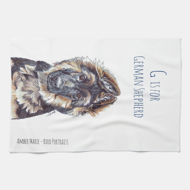 Linge De Cuisine G est pour le berger allemand (Horizontal)