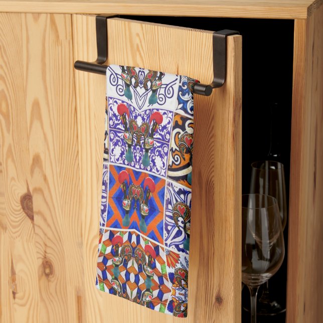 Linge De Cuisine Galo de Barcelos, Portugal (Pliage en tiers)
