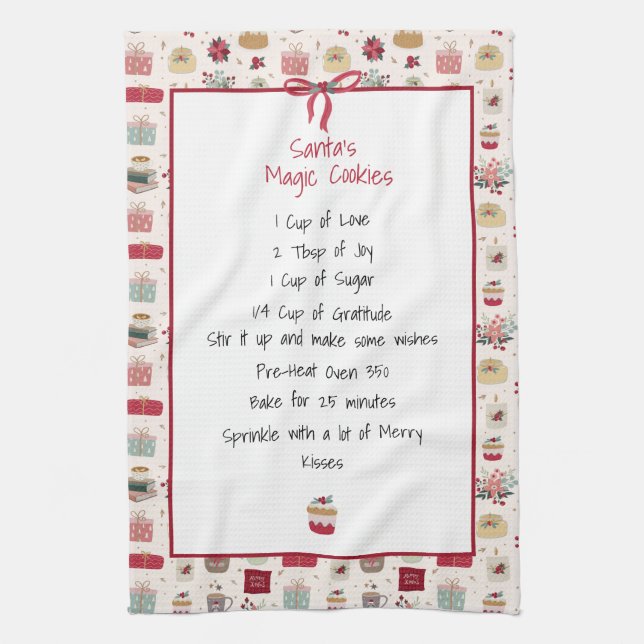 Linge De Cuisine Garde de recettes familiales Noël (Vertical)