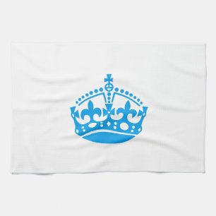 Linge De Cuisine Gardez calme couronne bleue