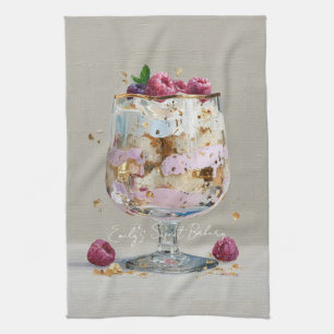 Linge De Cuisine Gâteau de fête d'anniversaire floral peinture à l'