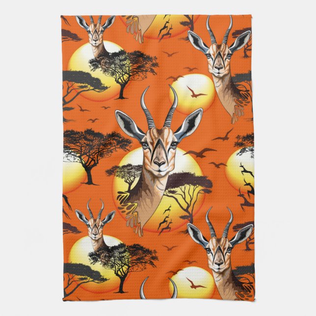 Linge De Cuisine Gazelle Antelope africaine animal sauvage (Vertical)