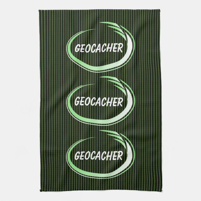 Linge De Cuisine Geocacher Green Splash (Vertical)