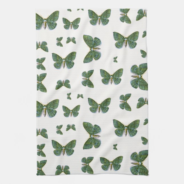 Linge De Cuisine Geometra papilionaria - La Grande Moth Émeraude (Vertical)