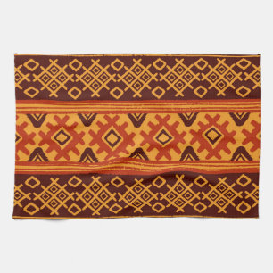 Linge De Cuisine Géométrique ethnique, motif folklorique traditionn