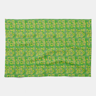 Linge De Cuisine Géométrique Vert